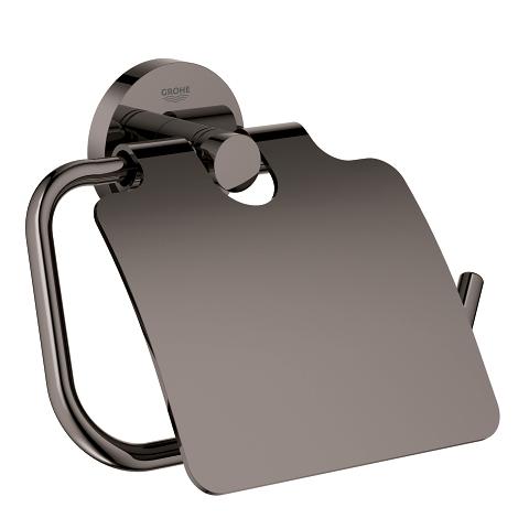 Grohe Essentials toiletrulleholder med låg - Poleret hard graphite Grohe Essentials toiletrulleholder med låg - Poleret hard graphite