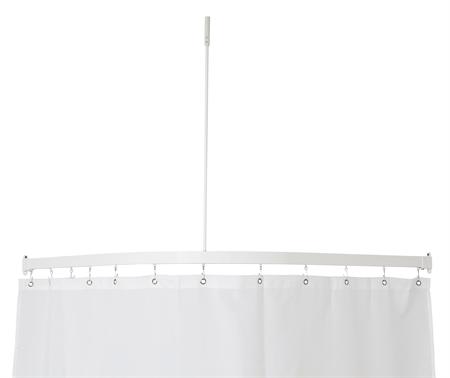 Van Der P Forhængsstang Profil5001 Flad skinne 15x33mm, 90x90cm m/loftstøtte - Hvid Van Der P Forhængsstang Profil5001 Flad skinne 15x33mm, 90x90cm m/loftstøtte - Hvid