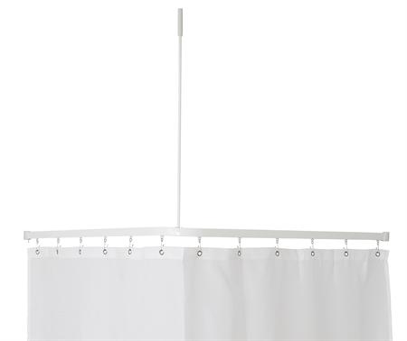 Van Der P Forhængsstang Profil2001 Flad skinne 8x25mm 90x90cm m/loftstøtte - Hvid Van Der P Forhængsstang Profil2001 Flad skinne 8x25mm 90x90cm m/loftstøtte - Hvid