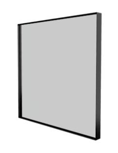 Sanibell Basicline spejl m/mat sort ramme - 100 cm Sanibell Basicline spejl m/mat sort ramme - 100 cm
