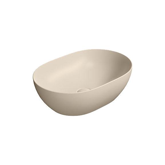 GSI Pura 50 oval fritstående bowlevask - Uden hanehul - Creta GSI Pura 50 oval fritstående bowlevask - Uden hanehul - Creta