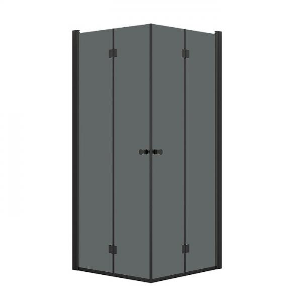 Dansani Match B+B bruseniche - 80x80 cm - Tonet glas/mat sort