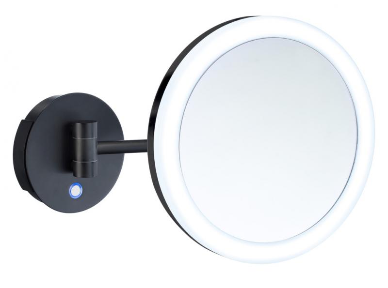 Smedbo Outline kosmetikspejl til væg m/LED lys og 5 x forstørrelse - Mat sort Smedbo Outline kosmetikspejl til væg m/LED lys og 5 x forstørrelse - Mat sort