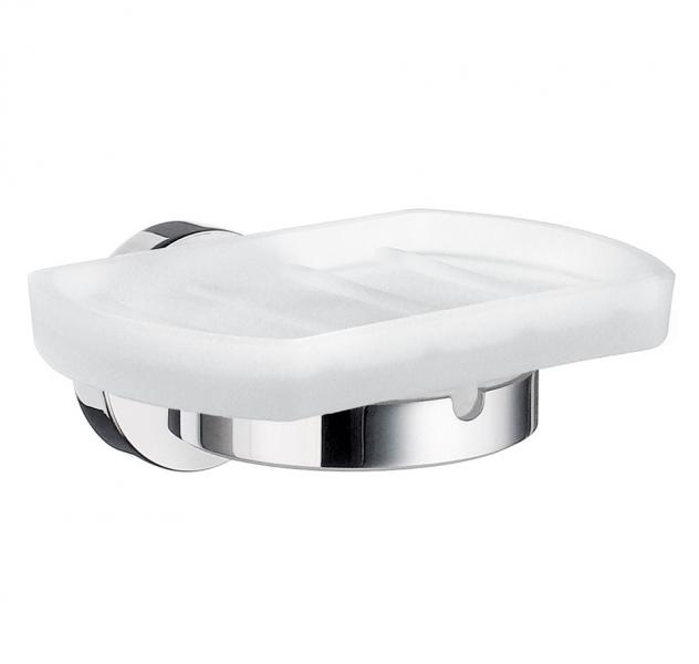 Smedbo Home sæbeskål til væg - Krom/Mat glas Smedbo Home sæbeskål til væg - Krom/Mat glas