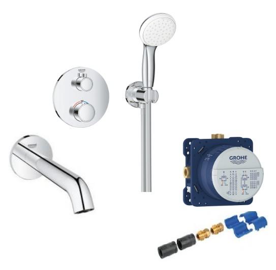 Grohe Essence komplet indbygningspakke til kar - Krom Grohe Essence komplet indbygningspakke til kar - Krom