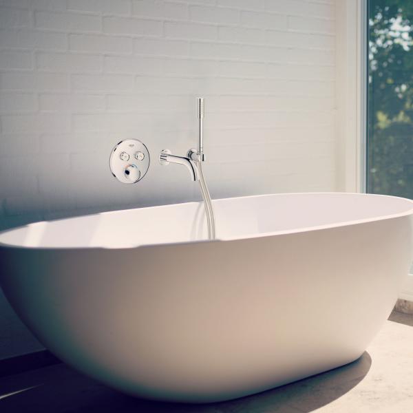 Grohe SmartControl komplet indbygningspakke til badekar - Krom/rund Grohe SmartControl komplet indbygningspakke til badekar - Krom/rund