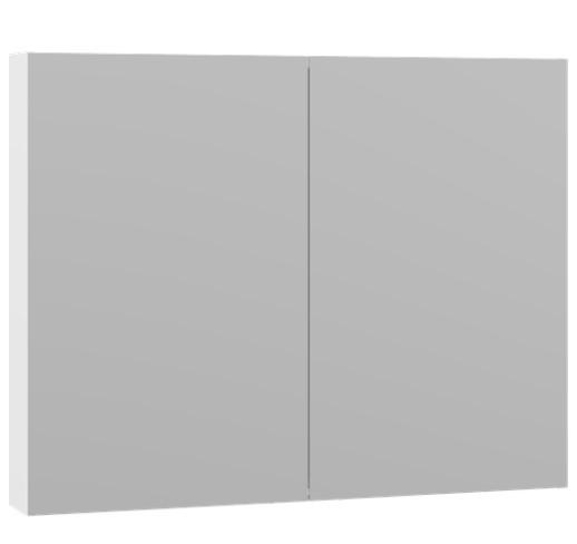 Dansani Style spejlskab 100 m/lysstyring og 2 låger - Hvid mat Dansani Style spejlskab 100 m/lysstyring og 2 låger - Hvid mat