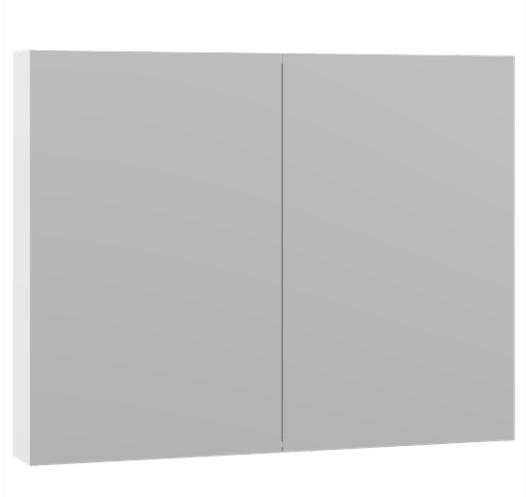 Dansani Style spejlskab 100 m/lysstyring og 2 låger - Hvid mat lak Dansani Style spejlskab 100 m/lysstyring og 2 låger - Hvid mat lak
