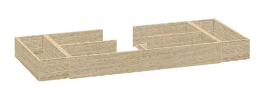 Dansani komplet indretning til skuffe 80 x 44 cm - Eg Dansani komplet indretning til skuffe 80 x 44 cm - Eg