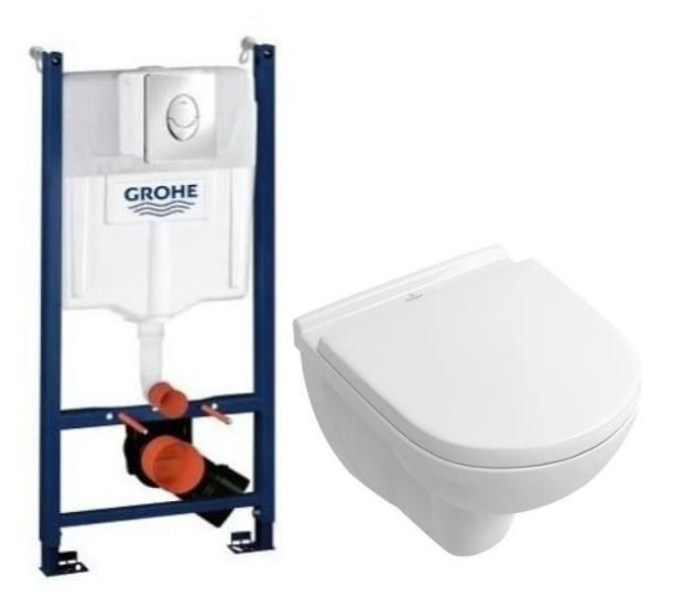 V&B O.novo Compact toiletpakke inkl. cisterne, krom betjeningsplade og sæde m/ soft-close V&B O.novo Compact toiletpakke inkl. cisterne, krom betjeningsplade og sæde m/ soft-close