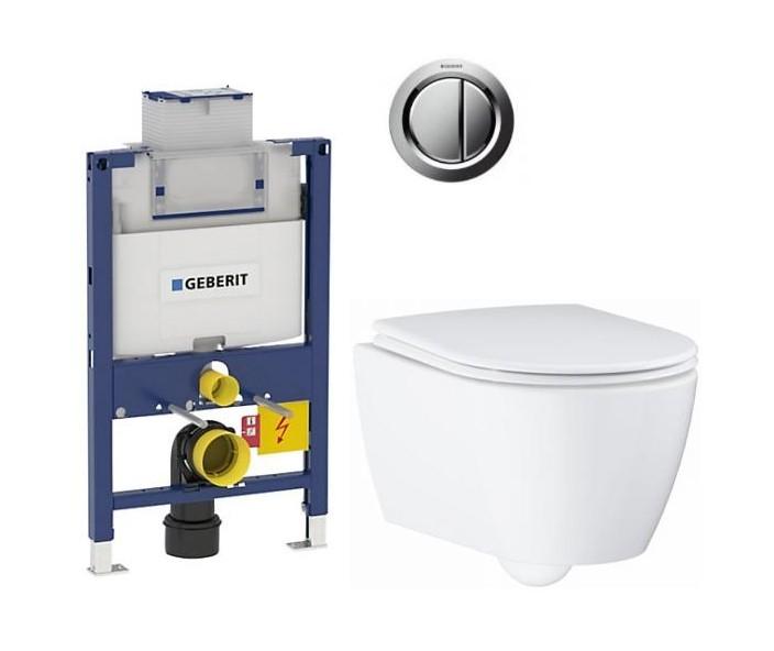 Grohe Essence Rimless toiletpakke inkl. sæde m/soft-close, lav cisterne og krom betjening Grohe Essence Rimless toiletpakke inkl. sæde m/soft-close, lav cisterne og krom betjening