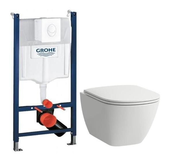 Laufen Lua RIMless toiletpakke inkl. sæde m/soft-close, cisterne og hvid betjening Laufen Lua RIMless toiletpakke inkl. sæde m/soft-close, cisterne og hvid betjening