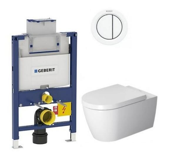 Duravit Me by Starck Rimless m/wondergliss inkl. lav cisterne, hvid betjening og sæde m/soft-close Duravit Me by Starck Rimless m/wondergliss inkl. lav cisterne, hvid betjening og sæde m/soft-close
