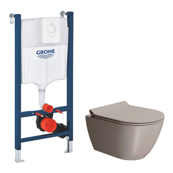 GSI Pura Tortora 50 toiletpakke inkl. sæde m. softclose, cisterne og hvid betjening GSI Pura Tortora 50 toiletpakke inkl. sæde m. softclose, cisterne og hvid betjening