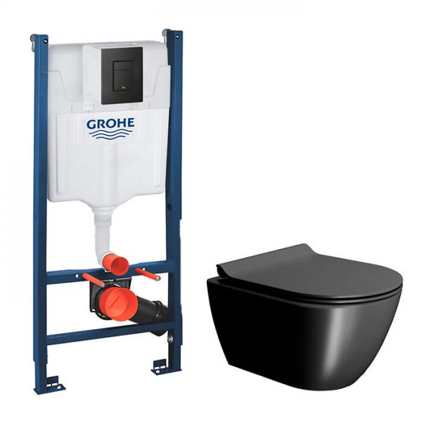 GSI Pura Ardesia 50 toiletpakke inkl. sæde m. softclose, cisterne og mat sort betjening GSI Pura Ardesia 50 toiletpakke inkl. sæde m. softclose, cisterne og mat sort betjening