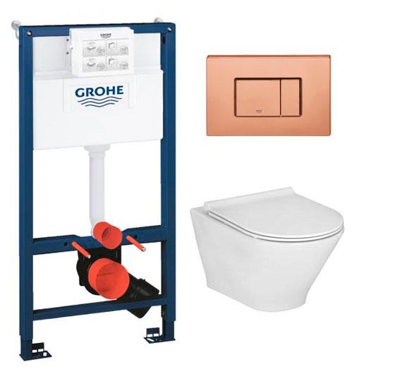 Laufen Roca Gap round RIMless toiletpakke inkl. sæde m/soft-close, mellem cisterne og kobber betjening Laufen Roca Gap round RIMless toiletpakke inkl. sæde m/soft-close, mellem cisterne og kobber betjening