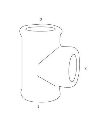 GF sort T-stykke - Muffe - 1/4" GF sort T-stykke - Muffe - 1/4"