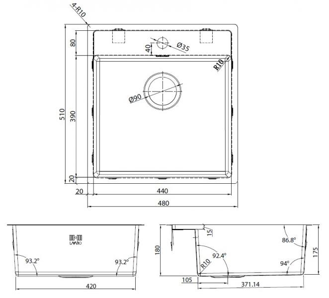 Lavabo Nexus 50 køkkenvask M/Grohe start køkkenarmatur Lavabo Nexus 50 køkkenvask M/Grohe start køkkenarmatur