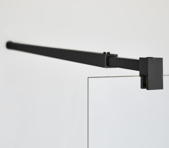 Hafa Infinity brusevæg - Klar glas - Mat sort - 90 cm Hafa Infinity brusevæg - Klar glas - Mat sort - 90 cm