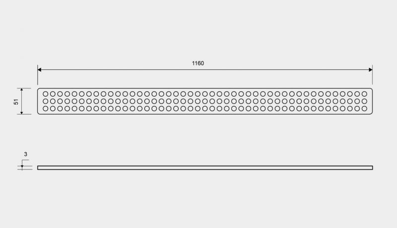 Unidrain Classic rist - 1200mm Unidrain Classic rist - 1200mm