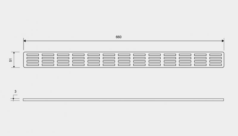 Unidrain Stripe rist - 700mm Unidrain Stripe rist - 700mm