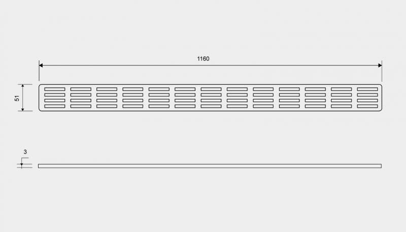 Unidrain Stripe rist - 1200mm Unidrain Stripe rist - 1200mm