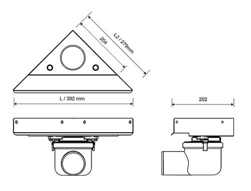 Unidrain hjørneafløb t/Custom løsning inkl. Base Unidrain hjørneafløb t/Custom løsning inkl. Base