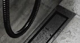 Unidrain afløb 1200 mm/10 mm ramme - Børstet sort Unidrain afløb 1200 mm/10 mm ramme - Børstet sort