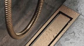 Unidrain Highline panel - Børstet kobber - 700 mm Unidrain Highline panel - Børstet kobber - 700 mm