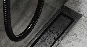 Unidrain afløb 900 mm/10 mm ramme - Børstet sort Unidrain afløb 900 mm/10 mm ramme - Børstet sort