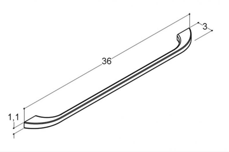 Dansani Slim greb - 36 cm - Krom Dansani Slim greb - 36 cm - Krom