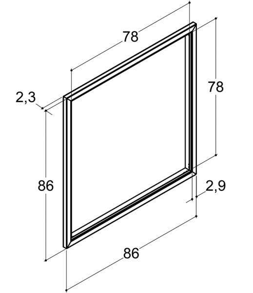 Dansani Lysramme til In-built spejlskab B80 cm Dansani Lysramme til In-built spejlskab B80 cm