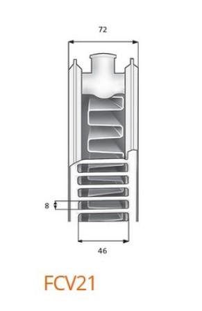 Outlet - Purmo Plan Ventil Compact FCV 21 Højde 500 x 2600 Outlet - Purmo Plan Ventil Compact FCV 21 Højde 500 x 2600