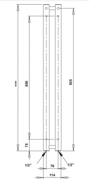 Strømberg Regus el-håndklædetørrer - 11x95 cm - Hvid Strømberg Regus el-håndklædetørrer - 11x95 cm - Hvid