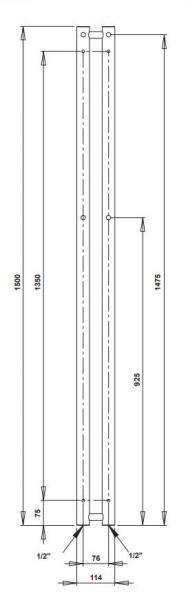 Strømberg Regus el-håndklædetørrer - 11,5x150 cm - Hvid Strømberg Regus el-håndklædetørrer - 11,5x150 cm - Hvid