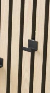 Sort knage til akustikpanel - 2 stk - Vandret/lodret Sort knage til akustikpanel - 2 stk - Vandret/lodret