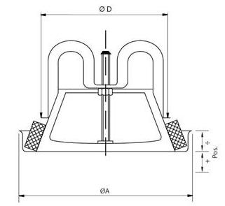 Udsugningsventil Lindab KSU uden ramme - Ø100 mm Udsugningsventil Lindab KSU uden ramme - Ø100 mm