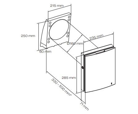 Duka One S6B Plus med varmegenvinding - Ø160 mm Duka One S6B Plus med varmegenvinding - Ø160 mm