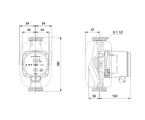 Grundfos Alpha3 25-40 180 cirkulationspumpe Grundfos Alpha3 25-40 180 cirkulationspumpe