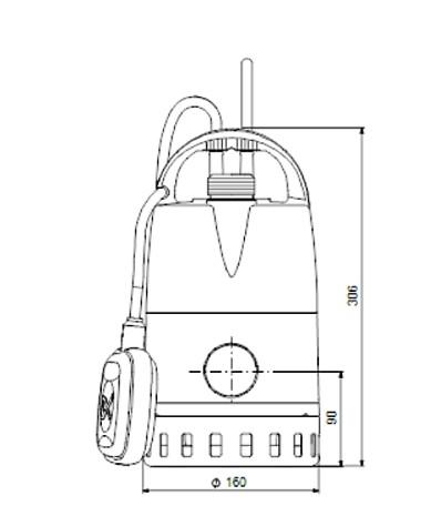 Grundfos Unilift CC5-A1 dykpumpe med niveauvippe Grundfos Unilift CC5-A1 dykpumpe med niveauvippe