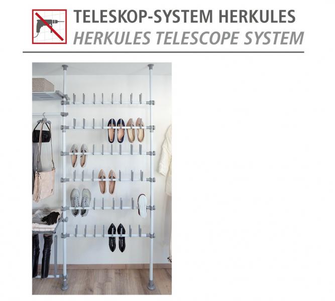 Wenko Hercules teleskopsystem til sko - Hvid/grå Wenko Hercules teleskopsystem til sko - Hvid/grå