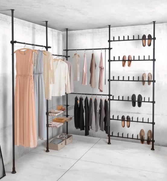 Wenko Hercules teleskopsystem til garderobe basic 75-120 cm - Sort Wenko Hercules teleskopsystem til garderobe basic 75-120 cm - Sort