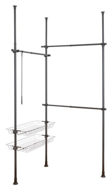 Wenko Hercules teleskopsystem til garderobe Duo 164-215 cm - Sort Wenko Hercules teleskopsystem til garderobe Duo 164-215 cm - Sort