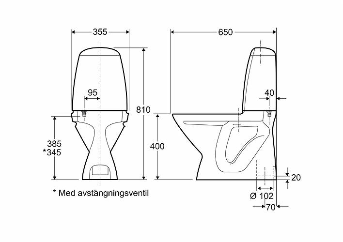 Ifö Cera toilet 3860 - Med S-lås Ifö Cera toilet 3860 - Med S-lås