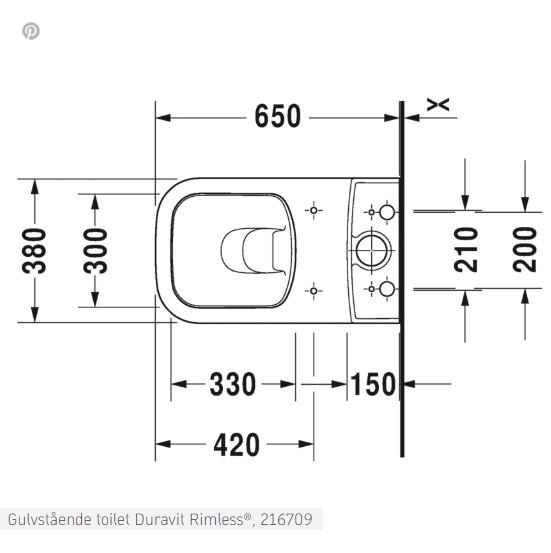 Duravit P3 Comforts toilet 65cm Rimless (uden cisterne) Duravit P3 Comforts toilet 65cm Rimless (uden cisterne)