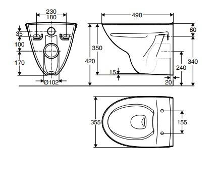 Ifø Spira Rimless væghængt toilet m/Ifö clean Ifø Spira Rimless væghængt toilet m/Ifö clean