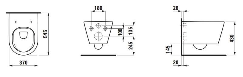 Kartell Laufen væghængt toilet Rimless - Mat hvid Kartell Laufen væghængt toilet Rimless - Mat hvid