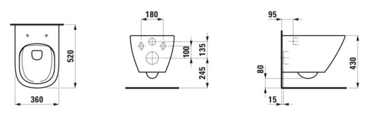Laufen Lua RIMless vægtoilet m/LCC Laufen Lua RIMless vægtoilet m/LCC