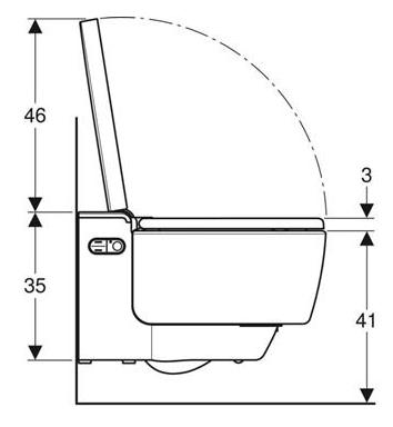 Geberit AquaClean Mera Comfort væghængt bidettoilet m/Turboflush og  KeraTect Geberit AquaClean Mera Comfort væghængt bidettoilet m/Turboflush og  KeraTect