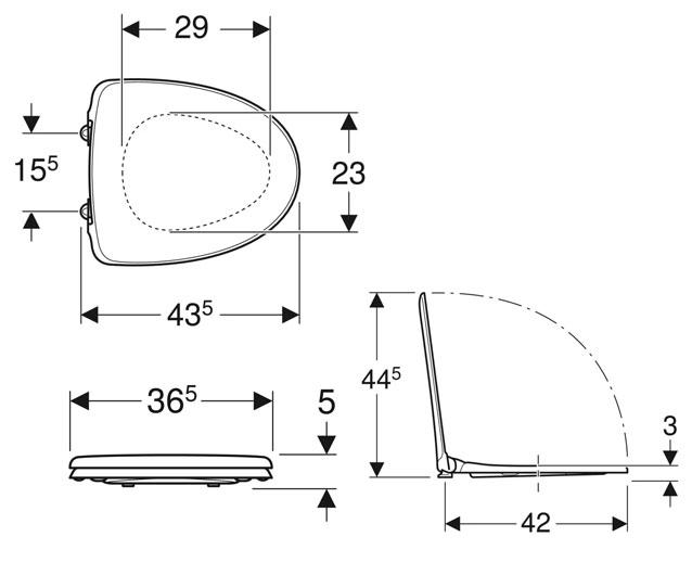 Ifø Cera hårdt toiletsæde softclose, quick release eller faste beslag Ifø Cera hårdt toiletsæde softclose, quick release eller faste beslag